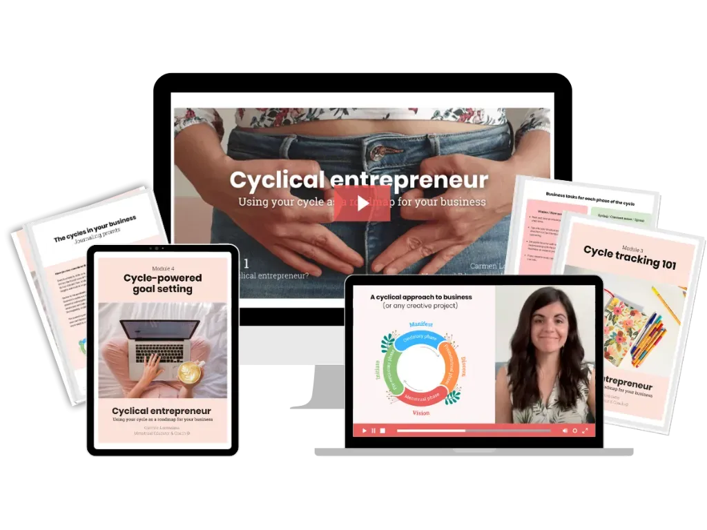 The Cyclical Entrepreneur Course preview - Video modules and Digital workbooks